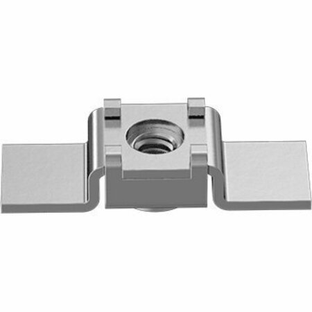 BSC PREFERRED Aligning Weld Nut Zinc-Plated Steel with Aluminum Retainer 1/4-20 Thread Size, 10PK 90955A126